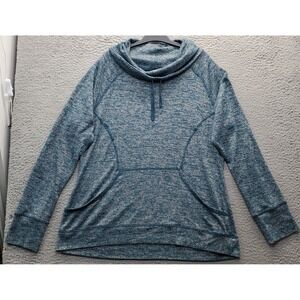 Reebok Sweater Womens XL Multi Stretch Knit‎ Activewear Cowl Neck Drawstring